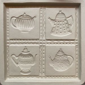 Teapot Cookie Art Mould 1996 TEAPOT CUT-APART Brown Bag